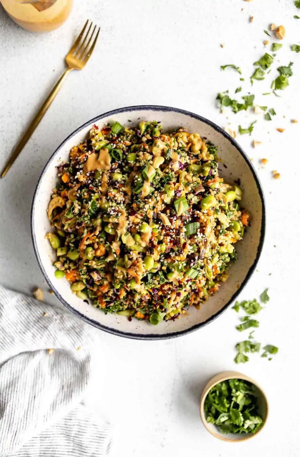 Edamame Peanut Crunch Salad